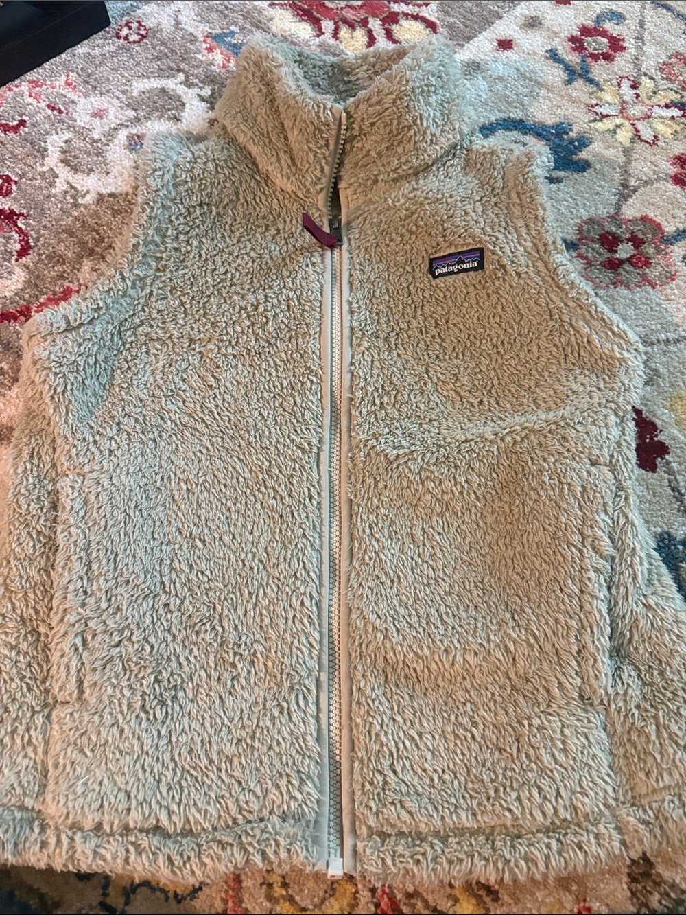 Patagonia Kids Fleece Vest in Cream